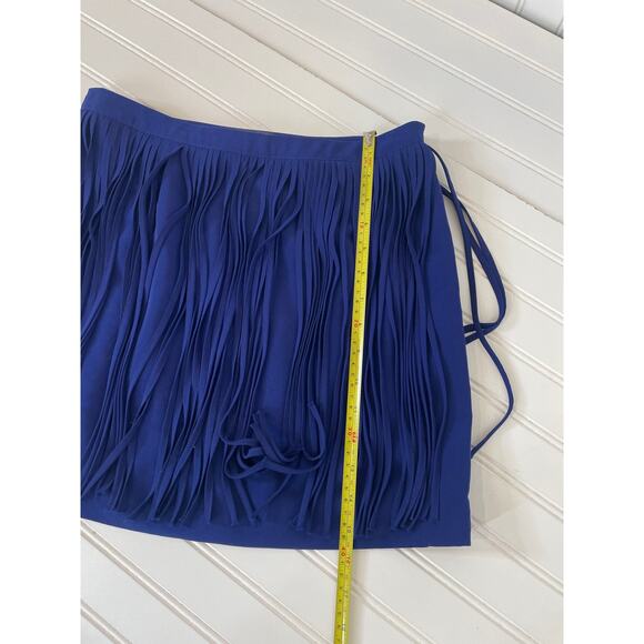 Zara Womens Blue Gingham Plaid Ruffle Top & Fringed Skirt Bundle Size S - Picture 9 of 9